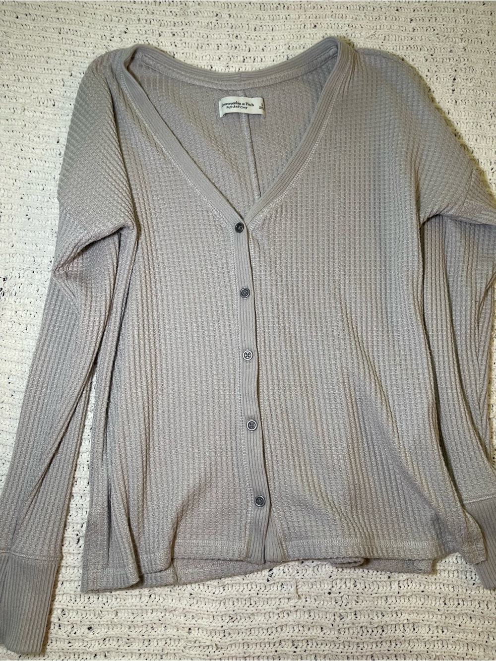 Abercrombie & Fitch Women's Cozy AF Waffle-Knit